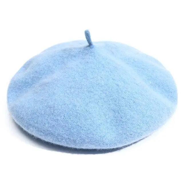 Autumn Winter Hat 100% Pure Wool For Winter  Women Painter Hat Vintage Girls For Casual Wear Female Warm Walking Cap Classic Wool Cool Beret for Men and Women Stevvex