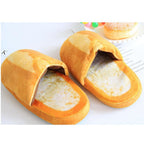 Autumn Winter Home Slippers Warm Home Shoes Look Bread Bun Plush Cotton Indoor Slipper For Women Comfort Slip On Memory Foam Slippers Fur Slip-On House Shoes Stevvex