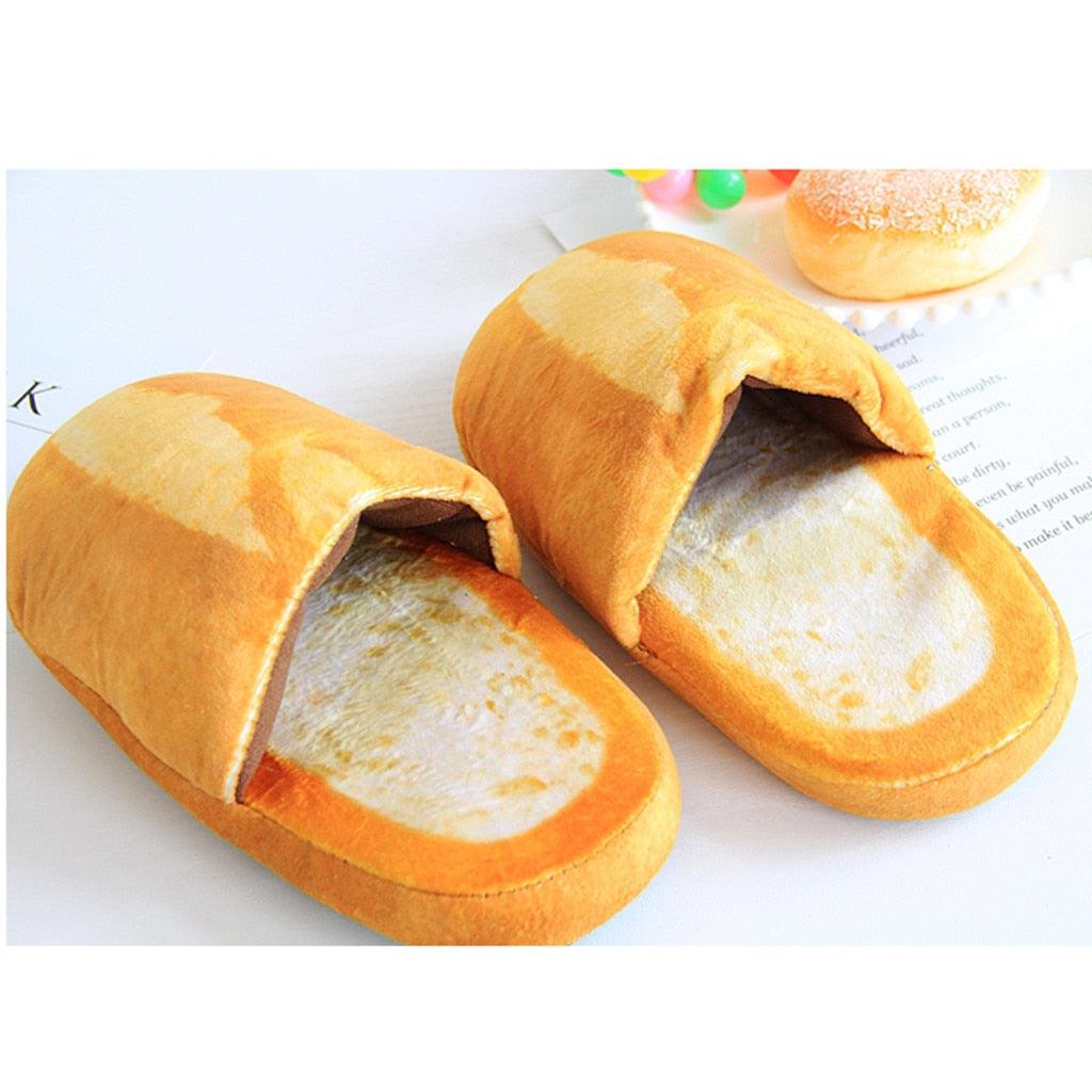 Autumn Winter Home Slippers Warm Home Shoes Look Bread Bun Plush Cotton Indoor Slipper For Women Comfort Slip On Memory Foam Slippers Fur Slip-On House Shoes Stevvex