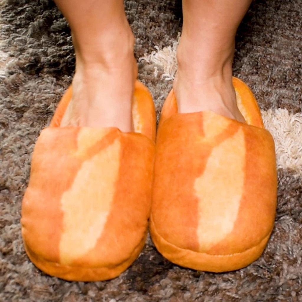 Autumn Winter Home Slippers Warm Home Shoes Look Bread Bun Plush Cotton Indoor Slipper For Women Comfort Slip On Memory Foam Slippers Fur Slip-On House Shoes Stevvex