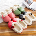 Autumn Winter New Lightweight Home Men's Slippers Non-Slip Warm And Waterproof Plush Cotton Slippers Classic Fur Lined Clog Waterproof Winter House Comfortable Indoor Slippers Stevvex