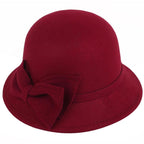 Autumn Winter Polyester Flat Top Hat For Women's Luxury Wide Fedora Hat Jazz Cap Classic Wide Hat Women Comfortable Elegant Hat For Summer Classic Design Stevvex