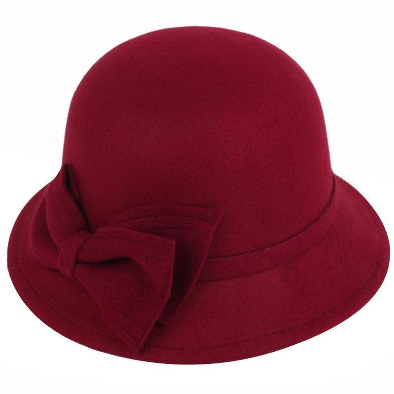Autumn Winter Polyester Flat Top Hat For Women's Luxury Wide Fedora Hat Jazz Cap Classic Wide Hat Women Comfortable Elegant Hat For Summer Classic Design Stevvex