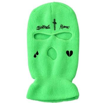 Autumn Winter Ski Mask 3-Hole Knit Hat Full Face Cover Balaclava Hats Funny Party Embroidery Beanies Caps Hole Knitted Full Face Cover Ski Neck Gaiter, Winter Balaclava Warm Knit Beanie for Outdoor Sports Outdoor Full Face Cover Thermal Ski Mask One Size Stevvex