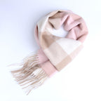 Autumn Winter Super Soft Hijab Classic Cashmere Tartan Lightweight Pure Wool Plaid Scarf Women's Shawls Elegant Thickened To Keep Warm For Women Stevvex