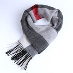 Autumn Winter Super Soft Hijab Classic Cashmere Tartan Lightweight Pure Wool Plaid Scarf Women's Shawls Elegant Thickened To Keep Warm For Women Stevvex