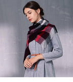 Autumn Winter Super Soft Hijab Classic Cashmere Tartan Lightweight Pure Wool Plaid Scarf Women's Shawls Elegant Thickened To Keep Warm For Women Stevvex