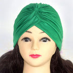 Autumn Winter Warm Headwear Soft Shine Silver Gold Lightweight Knot Twist Turban Headbands Cap Casual Streetwear Hats For Women