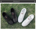 Autumn Womens Mens Sneakers Black Fashion Vulcanized Shoes Lace-up Casual Flats Light Couple Fashion Sneakers Breathable Casual Comfortable Lightweight Sneakers Stevvex