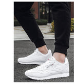 Autumn Womens Mens Sneakers Black Fashion Vulcanized Shoes Lace-up Casual Flats Light Couple Fashion Sneakers Breathable Casual Comfortable Lightweight Sneakers Stevvex