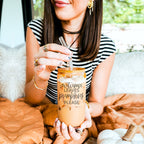 Autumn Leaves 20oz Glass Tumbler With Bamboo Lid, 2 Stainless Straws & Cleaner BandsCo Straps
