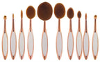 Beauty Experts Set of 10 Oval Beauty Brushes Lootquake LLC