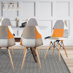 Avangarde Style  Printed Seat Cover For Shell Chair Armless Shell Chair Cover Banquet Home Slipcover Elastic Removable Stretch High Back For Sofa Armchairs Stevvex