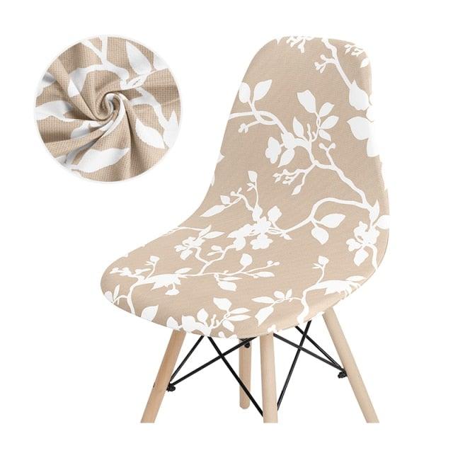 Avangarde Style  Printed Seat Cover For Shell Chair Armless Shell Chair Cover Banquet Home Slipcover Elastic Removable Stretch High Back For Sofa Armchairs Stevvex