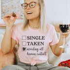Avoiding All Human Contact Tee Peachy Sunday