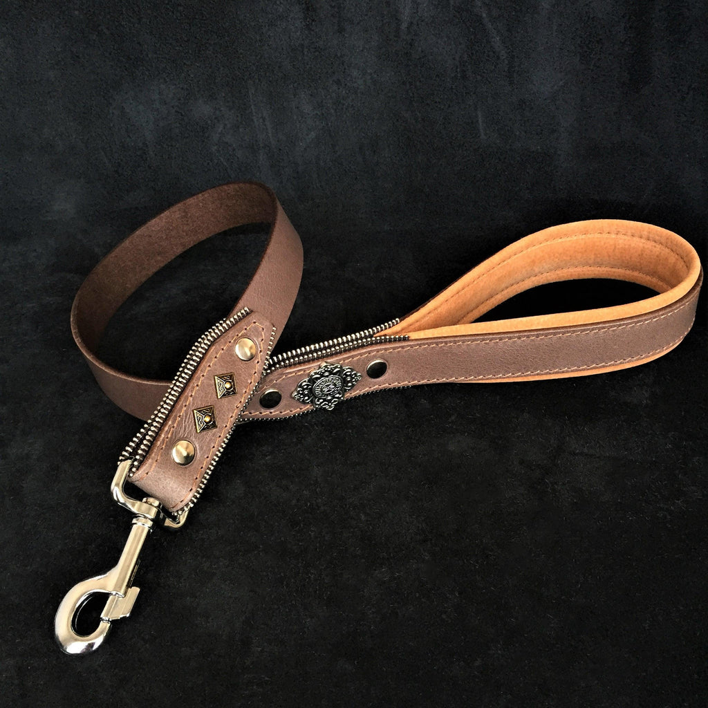 The ''Aztec'' leash GREY - SJB-DIAMOND ELITES