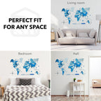 3D Wooden World Map Azure Enjoy The Wood