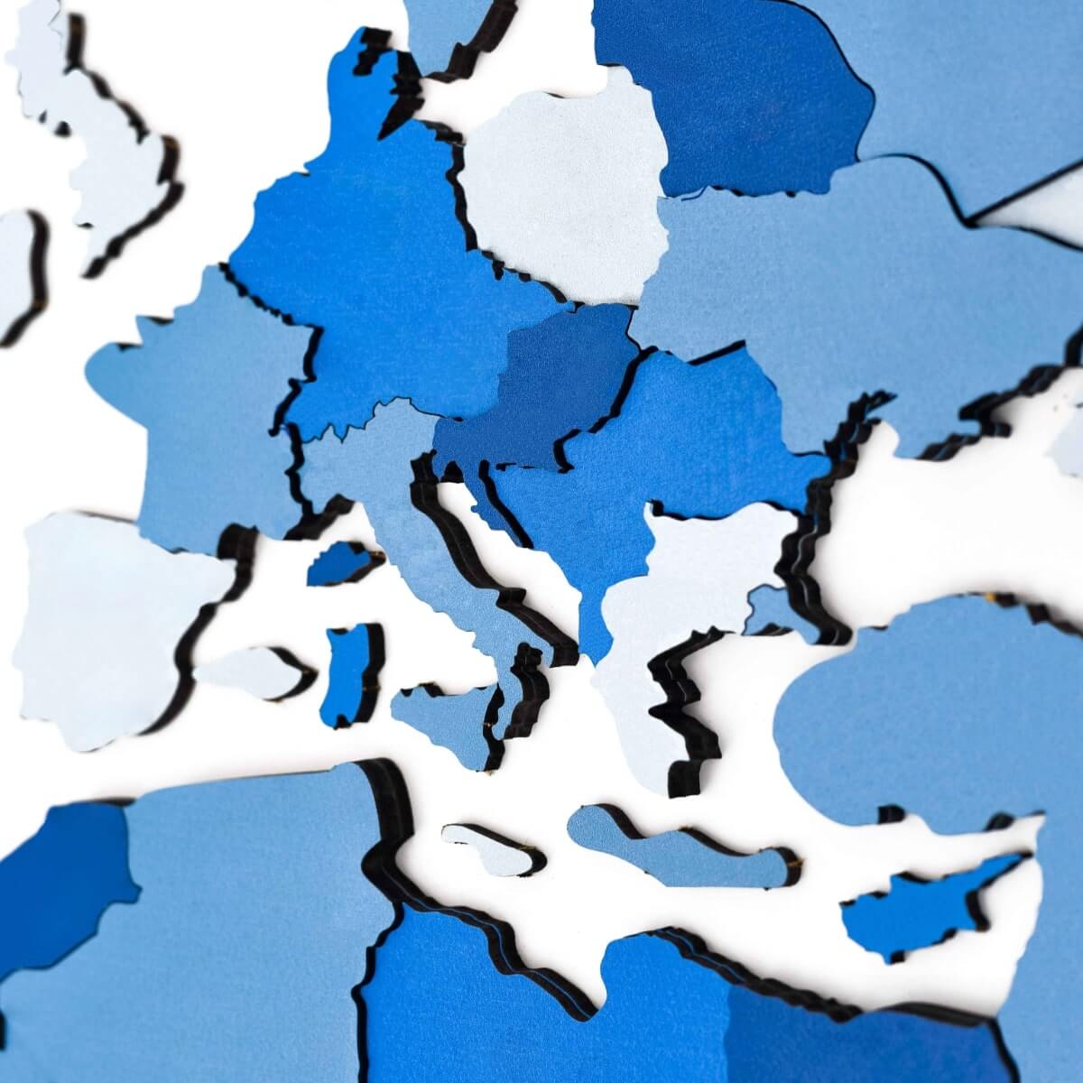 3D Wooden World Map Azure Enjoy The Wood