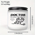 Glass Doctor Themed Lavender Scented Candle - Appreciation Gift for Medical Professionals, Future & Country Doctors, Retirement & Birthday Present, No Electricity Needed, Ideal for Men & Women