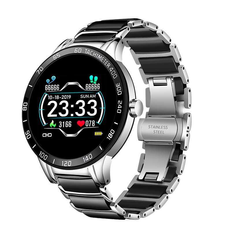 Luxury Ceramic Elegant Unisex Smart Watch With Heart Rate Monitor and Blood Pressure Fitness tracker Ceramic strap Sport Watch With Waterproof Protection - SJB-DIAMOND ELITES