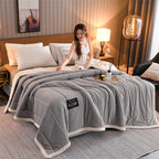 Thick Warm Winter Bed Blankets Wool Blanket Bedspread Pi-Mart