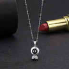 Women's Sterling Silver Fashionable Projection Photo Necklace