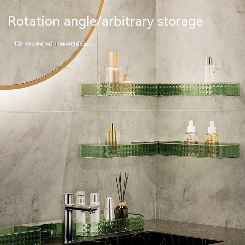 Bathroom Wall-mounted Multi-function Rotating Storage Rack Pi-Mart