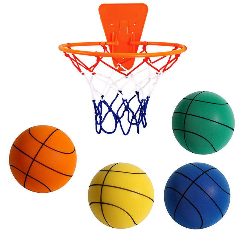 Silent High Density Foam Sports Ball Indoor Mute Basketball Soft Elastic Ball Children Sports Toy Games Pi-Mart