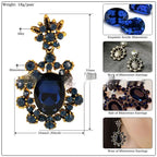European And American Fashion Cool Vintage Sapphire Stud Earrings Lootquake LLC