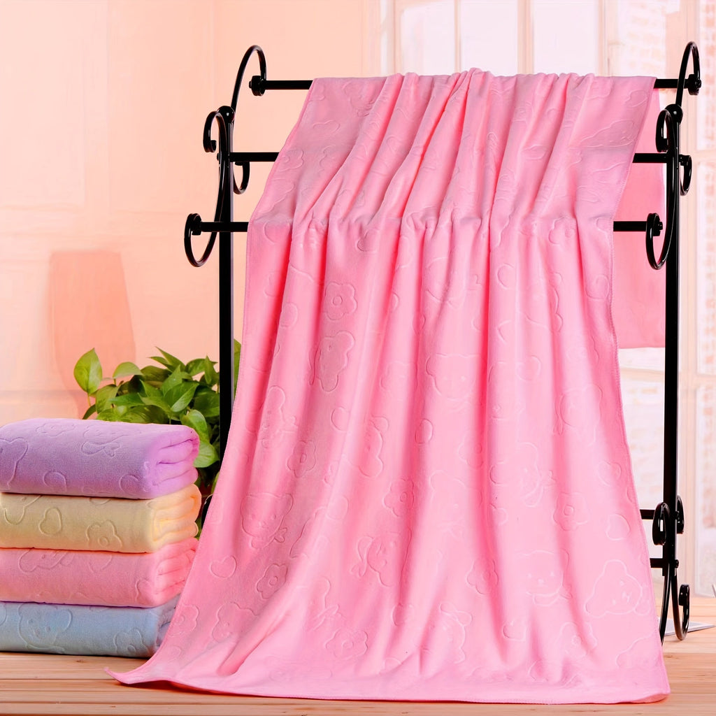 Ultra-Soft Plush Polyester Pet Bath Towel and Blanket - Highly Absorbent Quick-Dry Dog Bath Towel for Grooming, Drying, Sleeping - Durable Pet Towels for Dogs and Cats - 27.56" x 55.12" Lootquake LLC
