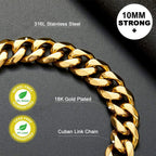 Gold Link Chain Collar for Dogs Pi-Mart