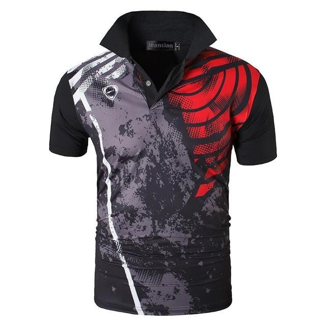 Men's Sports T-shirt Polo Shirt Short Sleeve Red Shirt Golf Tennis Pi-Mart