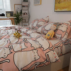 Cotton Quilt Cover Sheet Fitted Single Three Piece Set Pi-Mart