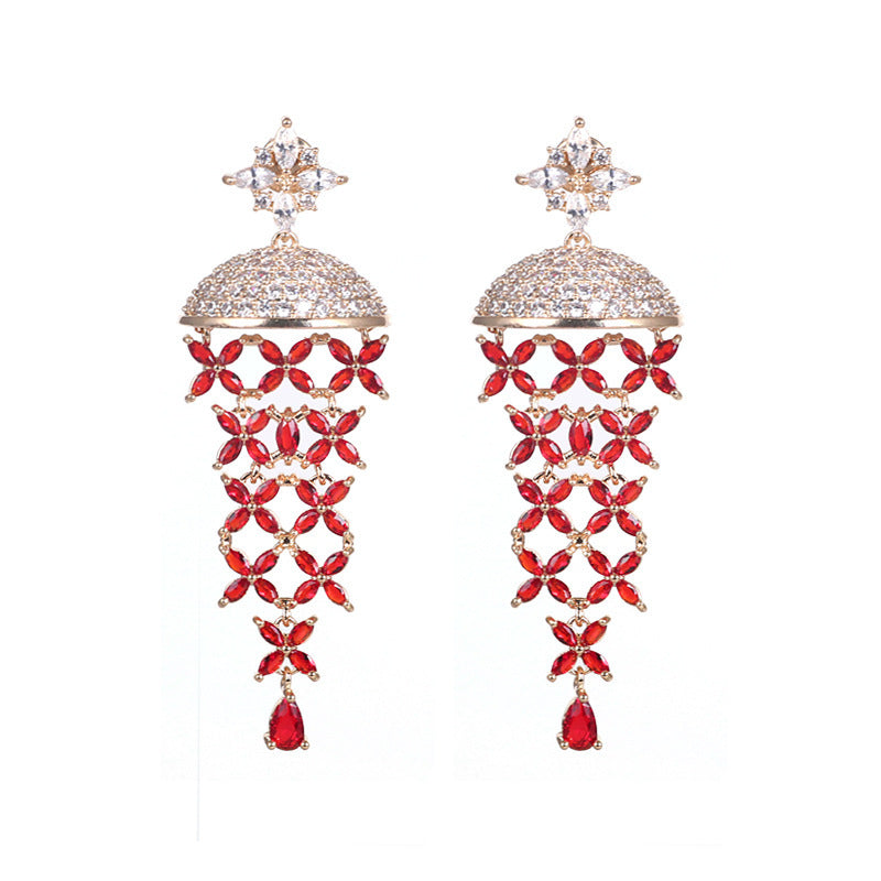 Women's Fashion Personality Flower Earrings Pi-Mart