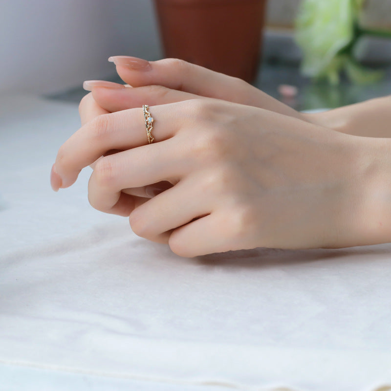 Exquisite Crown Hollow Ring Girl Pi-Mart