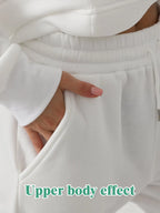Women's Fashionable Casual Solid Color Long Sleeved Sweatshirt Set - SJB-DIAMOND ELITES