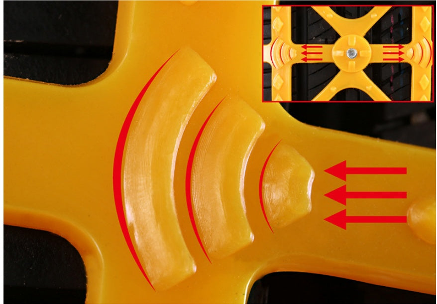 Emergency Tire Snow Chain Double Buckle Pi-Mart