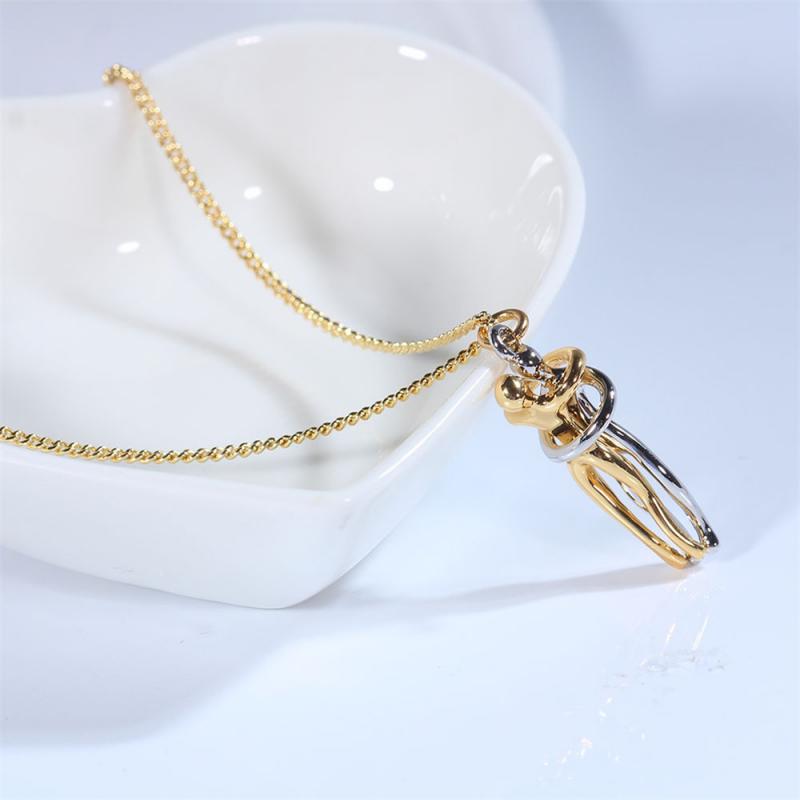Couple Hugging Pendant Necklace Pi-Mart