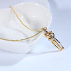 Couple Hugging Pendant Necklace Pi-Mart
