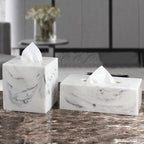 Living Room Simple Modern Light Luxury Creative Napkin Paper Box Marble Pattern Pi-Mart
