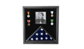 Military Photo Flag and Medal Display Case - folded 3x5 American flag The Military Gift Store
