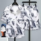 Men's Short-sleeved Suit Youth Student Leisure Sports Cool Shorts Two-piece Set Lootquake LLC