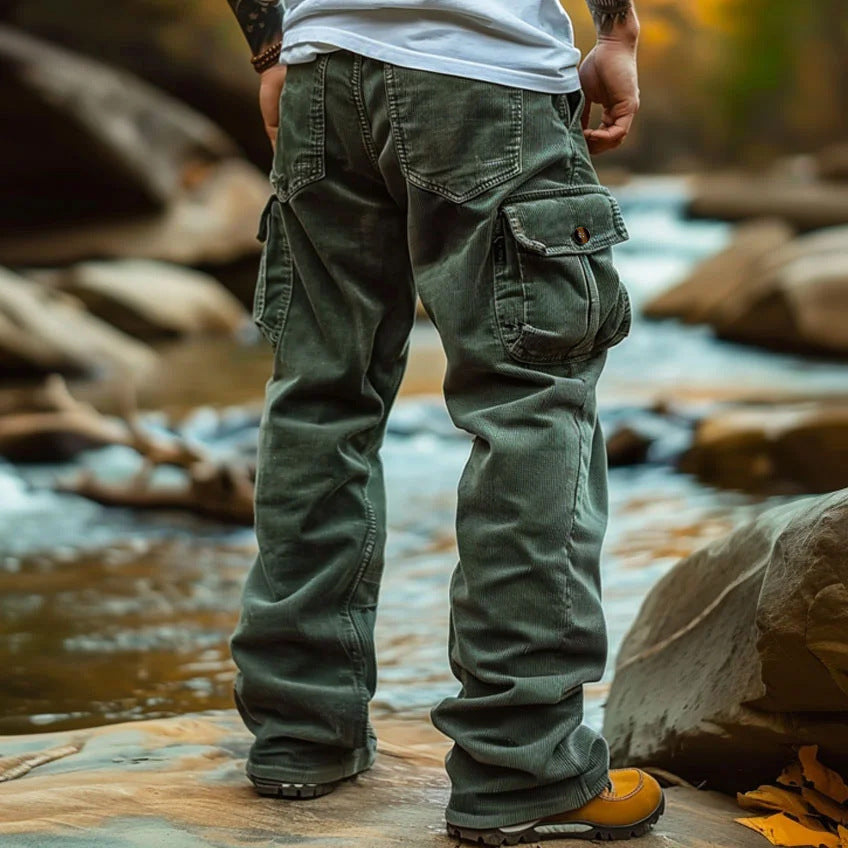Retro Loose Cargo Pocket Foot Elastic Men's Lootquake LLC