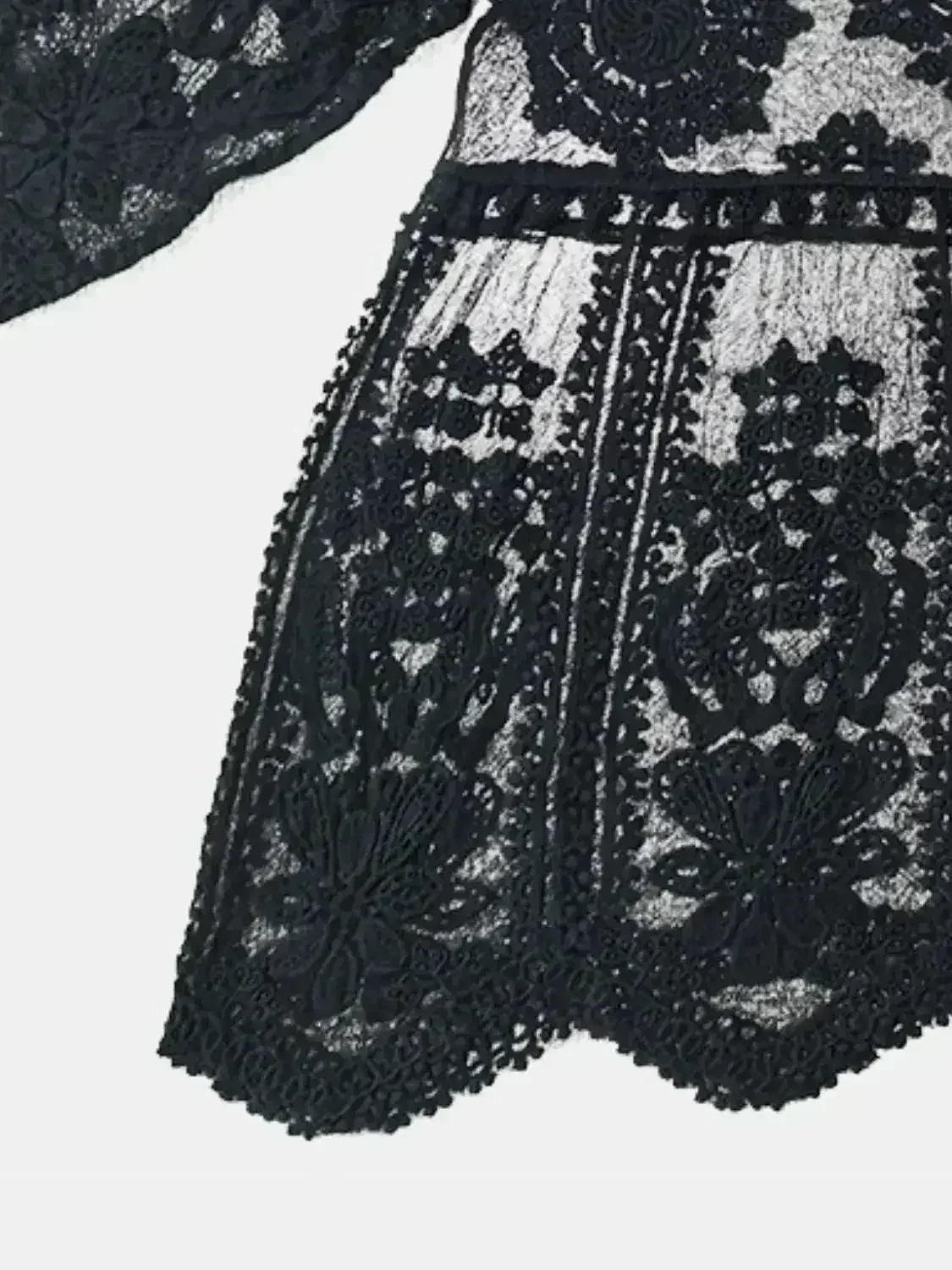 Lace Round Neck Cover-Up - SJB-DIAMOND ELITES