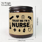 1pc Lavender Scented Candle 5.3oz - "Trust Me, I'm a Nurse" Design with Medical Symbols | Heartfelt Gift for Nurses, Nurse Appreciation, Graduation, Birthdays, Christmas | Soy Wax, Glass Container Lootquake LLC