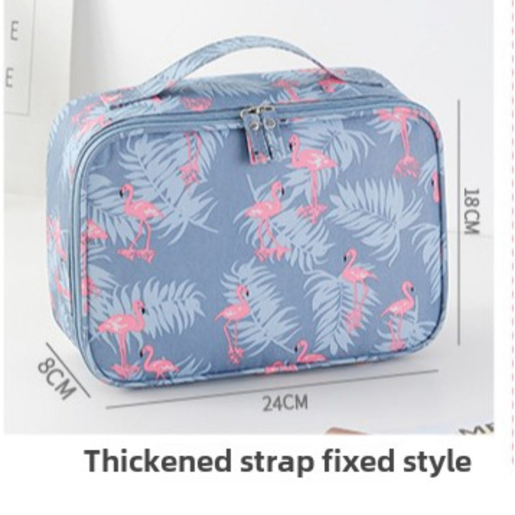 Travel portable large capacity cosmetic bag, printed nylon cosmetic storage bag, cosmetic case, toilet bag, makeup bag organizer, makeup bag with compartments, - SJB-DIAMOND ELITES