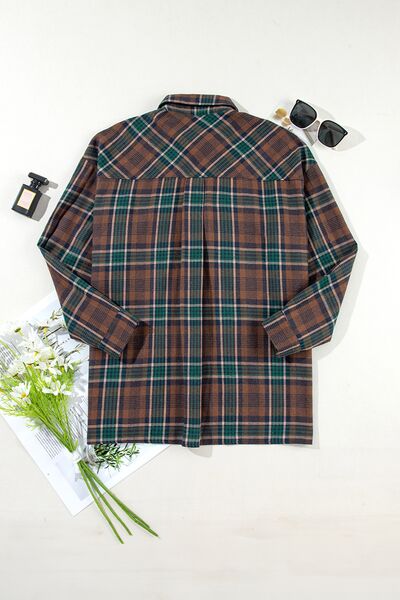 Timeless Women's Classic Plaid Button-Up Long Sleeve Jacket – Lightweight & Stylish Cotton-Blend Outerwear Stevvex