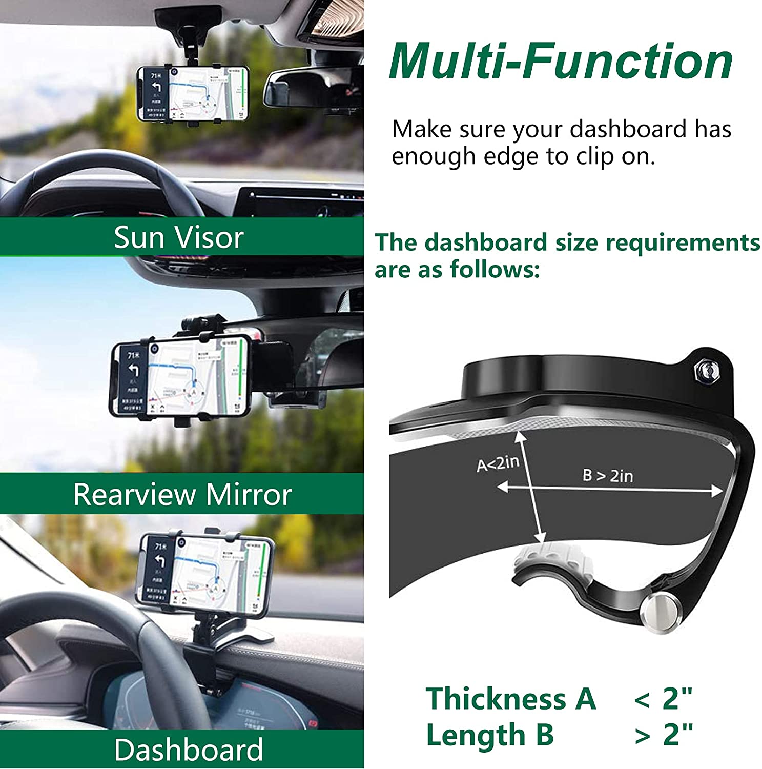 Dashboard Car Phone Holder - SJB-DIAMOND ELITES