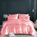 Satin Home Textile Quilt Cover Pillowcase Three-piece Set Pi-Mart