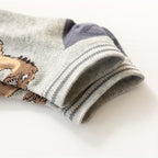 5 Pairs Of Boy's Trendy Dinosaur Pattern No Show Socks, Comfy Breathable Casual Soft Socks For Kid's Outdoor Activities Lootquake LLC
